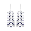 Thumbnail Image 2 of Blue & White Lab-Created Sapphire Chandelier Earrings Sterling Silver