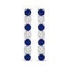 Thumbnail Image 2 of Blue & White Lab-Created Sapphire Drop Earrings Sterling Silver