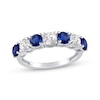 Thumbnail Image 1 of Blue & White Lab-Created Sapphire Ring Sterling Silver