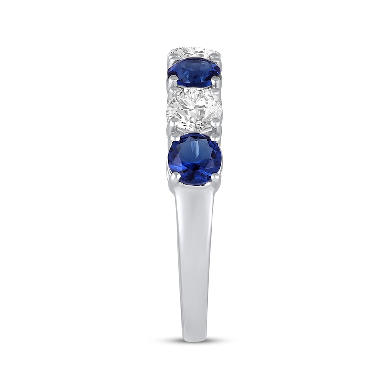 Blue & White Lab-Created Sapphire Ring Sterling Silver | Kay