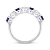 Thumbnail Image 3 of Blue & White Lab-Created Sapphire Ring Sterling Silver