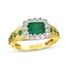 Thumbnail Image 1 of Le Vian Emerald-Cut Emerald Royalty Ring 7/8 ct tw Diamonds 14K Two-Tone Gold