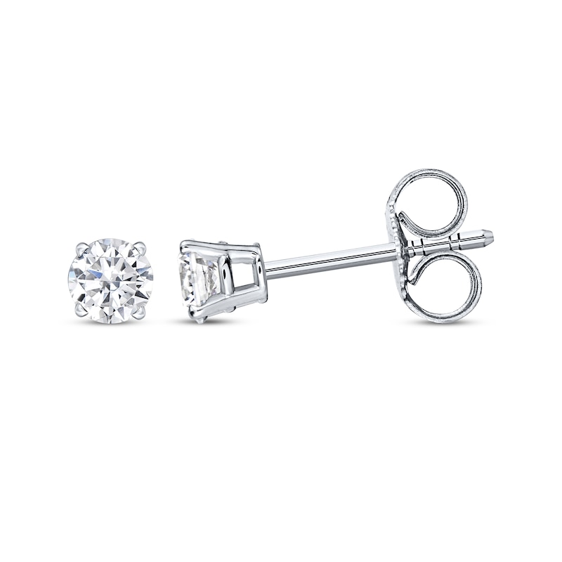 Main Image 1 of KAY Lab-Grown Diamonds Round-Cut Solitaire Stud Earrings 1/3 ct tw 10K White Gold (I/SI2)