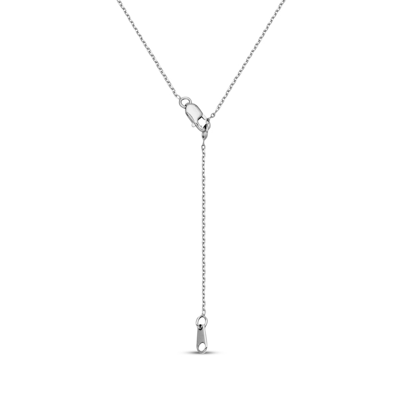 Main Image 4 of Mother-of-Pearl & White Lab-Created Sapphire Starfish Necklace Sterling Silver 18&quot;