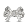 Thumbnail Image 3 of White Lab-Created Sapphire Bow Ring Sterling Silver