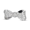 Thumbnail Image 3 of White Lab-Created Sapphire Bow Ring Sterling Silver