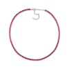 Thumbnail Image 1 of Lab-Created Ruby Necklace Sterling Silver 17&quot;