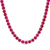 Thumbnail Image 2 of Lab-Created Ruby Necklace Sterling Silver 17&quot;