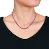 Thumbnail Image 5 of Lab-Created Ruby Necklace Sterling Silver 17&quot;