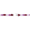 Thumbnail Image 2 of Multi-Shape Lab-Created Ruby & Pink Lab-Created Sapphire Link Bracelet Sterling Silver 7.25&quot;