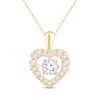 Thumbnail Image 0 of Unstoppable Love Diamond Heart Necklace 1/3 ct tw 10K Yellow Gold 19"