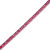 Thumbnail Image 2 of Emerald-Cut Lab-Created Ruby Line Bracelet Sterling Silver 7.25&quot;