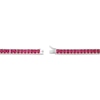 Thumbnail Image 3 of Emerald-Cut Lab-Created Ruby Line Bracelet Sterling Silver 7.25&quot;