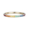 Thumbnail Image 4 of Multicolor Lab-Created Gemstone Rainbow Ring 10K Yellow Gold