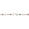 Thumbnail Image 3 of Lab-Created Ruby & White Lab-Created Sapphire Line Bracelet Sterling Silver 7.25&quot;