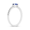 Thumbnail Image 2 of Baguette-Cut Blue Lab-Created Sapphire & White Lab-Created Sapphire Ring Sterling Silver