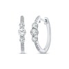 Thumbnail Image 1 of Memories, Moments, Magic Diamond Three-Stone Hoop Earrings 5/8 ct tw 10K White Gold