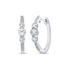 Thumbnail Image 0 of Memories, Moments, Magic Diamond Three-Stone Hoop Earrings 5/8 ct tw 10K White Gold