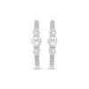 Thumbnail Image 2 of Memories, Moments, Magic Diamond Three-Stone Hoop Earrings 5/8 ct tw 10K White Gold