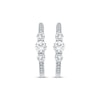 Thumbnail Image 1 of Memories, Moments, Magic Diamond Three-Stone Hoop Earrings 5/8 ct tw 10K White Gold