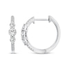 Thumbnail Image 3 of Memories, Moments, Magic Diamond Three-Stone Hoop Earrings 5/8 ct tw 10K White Gold
