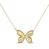 Thumbnail Image 1 of Diamond-Cut Beaded Butterfly Necklace 10K Yellow Gold 18&quot;