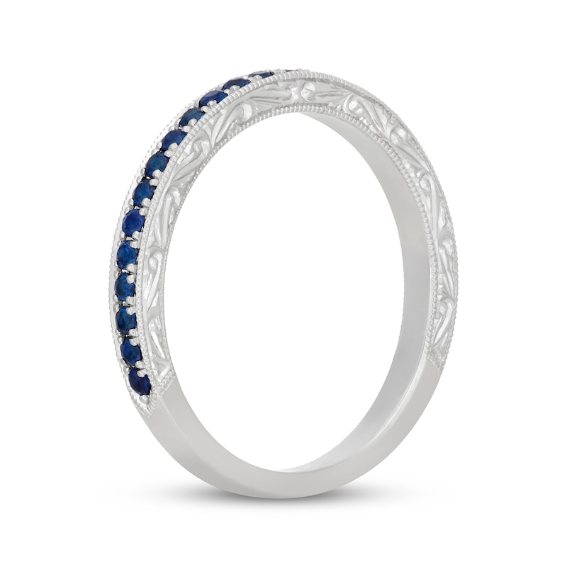 Neil Lane Natural Blue Sapphire Anniversary Ring 14K White Gold