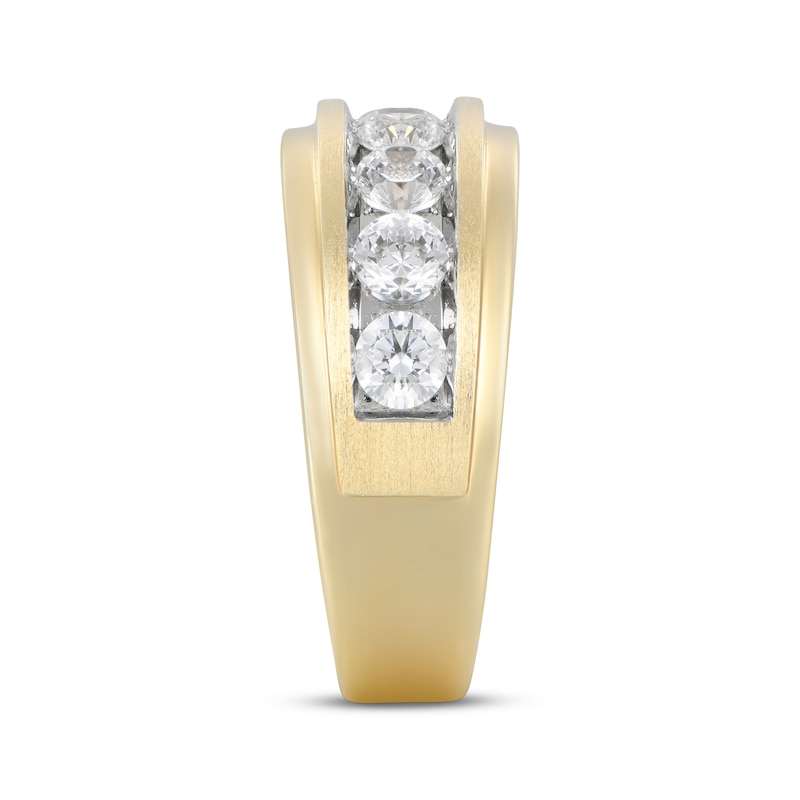 Main Image 2 of Men's Now + Forever Lab-Grown Diamonds Wedding Ring 2 ct tw 14K Yellow Gold