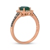 Thumbnail Image 3 of Le Vian Oval-Cut Emerald Ring 1/3 ct tw Diamonds 14K Strawberry Gold