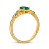 Thumbnail Image 3 of Le Vian Emerald-Cut Emerald Ring 1/8 ct tw Diamonds 14K Honey Gold