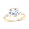 Thumbnail Image 1 of Now + Forever Lab-Grown Diamonds East West Emerald-Cut Bezel-Set Engagement Ring 2-3/8 ct tw 14K Yellow Gold