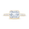 Thumbnail Image 2 of Lab-Created Diamonds by KAY Emerald-Cut Bezel-Set Engagement Ring 2-3/8 ct tw 14K Yellow Gold