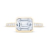 Thumbnail Image 3 of Now + Forever Lab-Grown Diamonds East West Emerald-Cut Bezel-Set Engagement Ring 2-3/8 ct tw 14K Yellow Gold