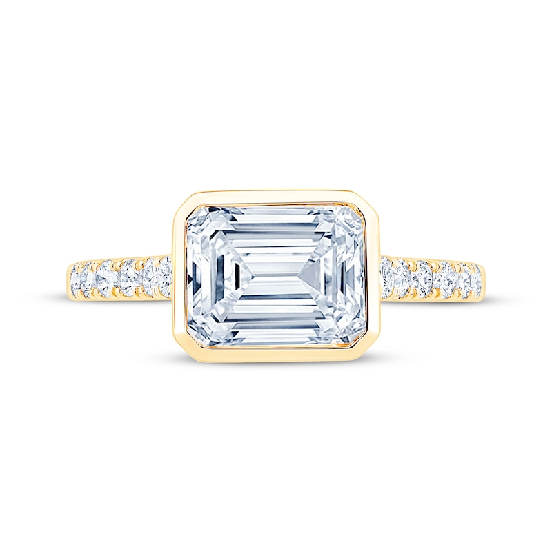 Lab-Created Diamonds by KAY Emerald-Cut Bezel-Set Engagement Ring 2-3/8 ct tw 14K Yellow Gold
