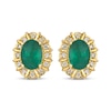 Thumbnail Image 2 of Le Vian Oval-Cut Emerald Stud Earrings 1/5 ct tw Diamonds 14K Honey Gold