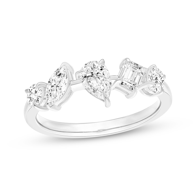 Main Image 1 of All You Are Multi-Shape Lab-Grown Diamond Five-Stone Ring 1 ct tw 14K White Gold