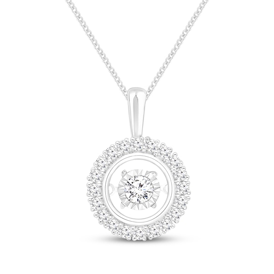 Unstoppable Love Diamond Halo Necklace 5/8 ct tw 10K White Gold 19