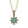 Thumbnail Image 1 of Le Vian Chocolate Sunflower Collection Emerald Necklace 5/8 ct tw Diamonds 14K Honey Gold 19&quot;