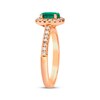 Thumbnail Image 2 of Le Vian Oval-Cut Emerald Ring 3/8 ct tw Diamonds 14K Strawberry Gold