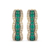 Thumbnail Image 2 of Le Vian Emerald Waterfall Hoop Earrings 1/3 ct tw Diamonds 14K Honey Gold