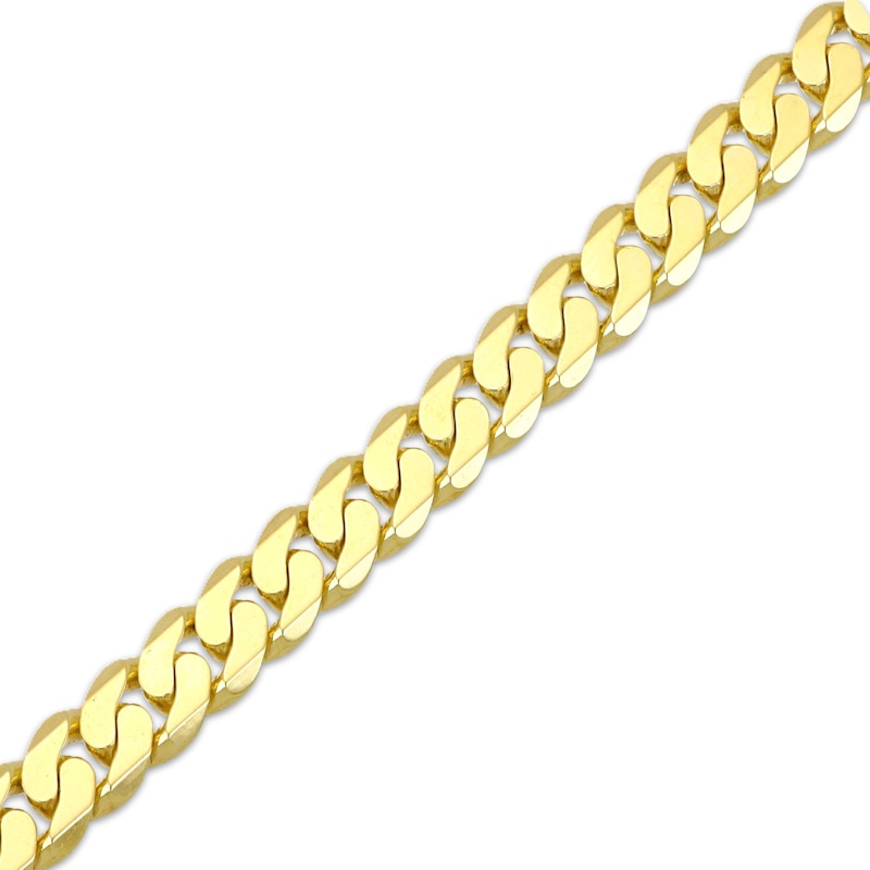 Main Image 2 of Curb Chain Necklace 6.95mm Solid 10K Yellow Gold 20&quot;