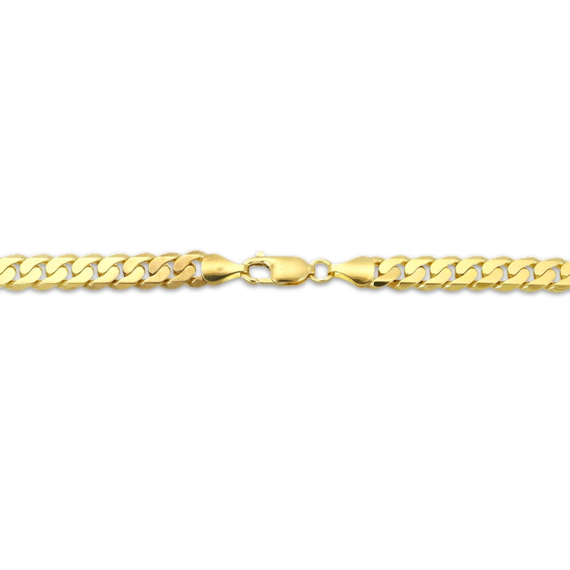 Main Image 3 of Curb Chain Necklace 6.95mm Solid 10K Yellow Gold 20&quot;