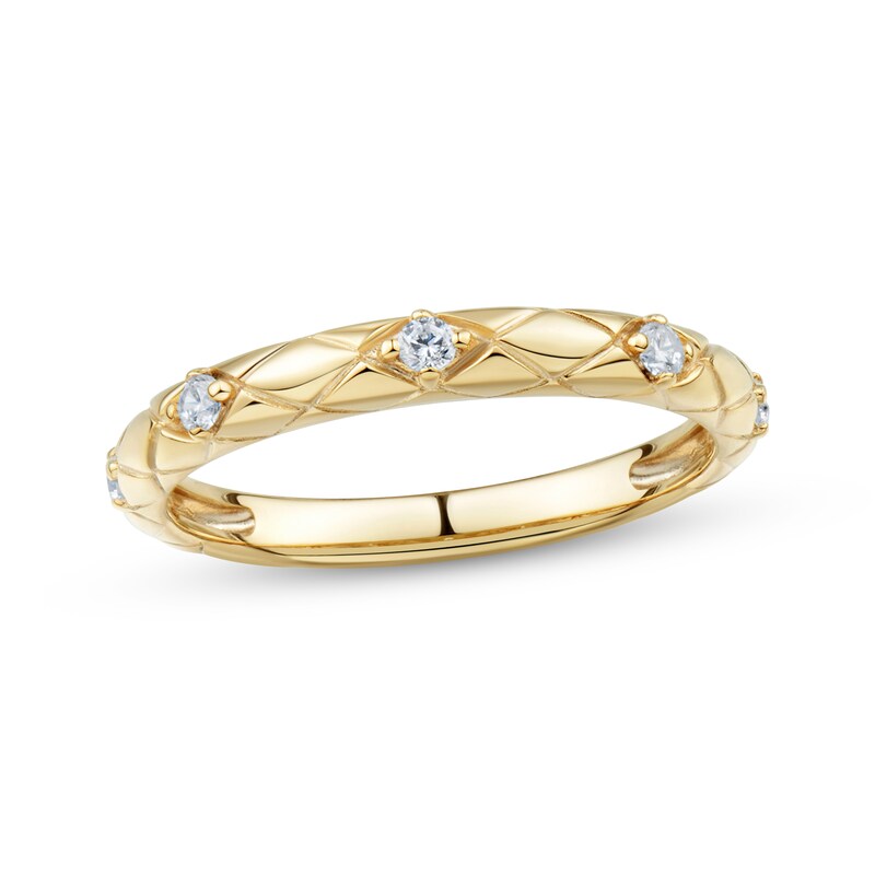 Main Image 1 of Now + Forever Diamond Five-Stone Anniversary Ring 1/10 ct tw 14K Yellow Gold