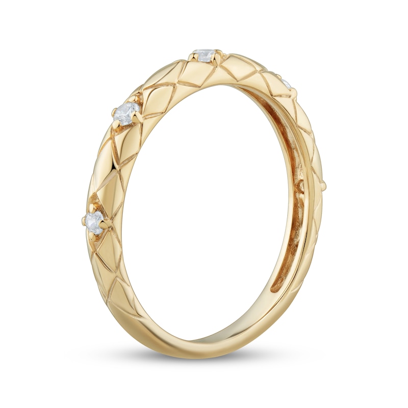 Main Image 2 of Now + Forever Diamond Five-Stone Anniversary Ring 1/10 ct tw 14K Yellow Gold