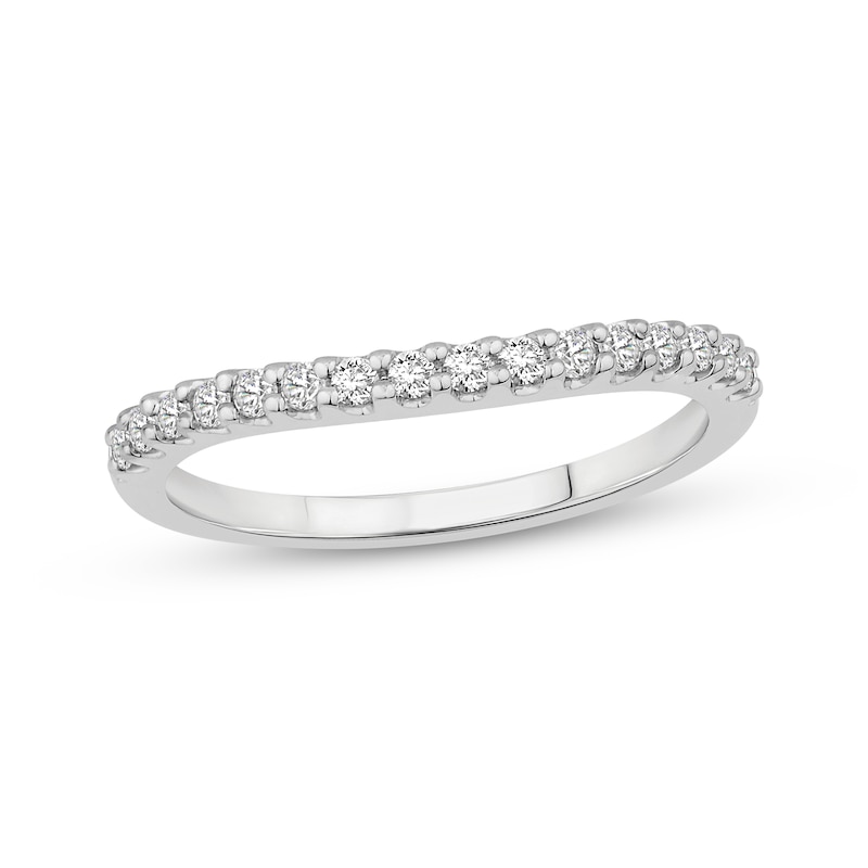 Main Image 1 of Now + Forever Lab-Grown Diamonds Contour Anniversary Ring 1/4 ct tw 14K White Gold