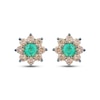Thumbnail Image 2 of Le Vian Chocolate Sunflower Collection Emerald Stud Earrings 3/4 ct tw Diamonds 14K Honey Gold