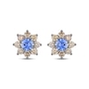 Thumbnail Image 2 of Le Vian Chocolate Sunflower Collection Sapphire Stud Earrings 3/4 ct tw Diamonds 14K Vanilla Gold