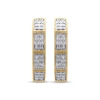 Thumbnail Image 2 of Diamond Rectangle Link Hoop Earrings 1/4 ct tw ct tw 10K Yellow Gold