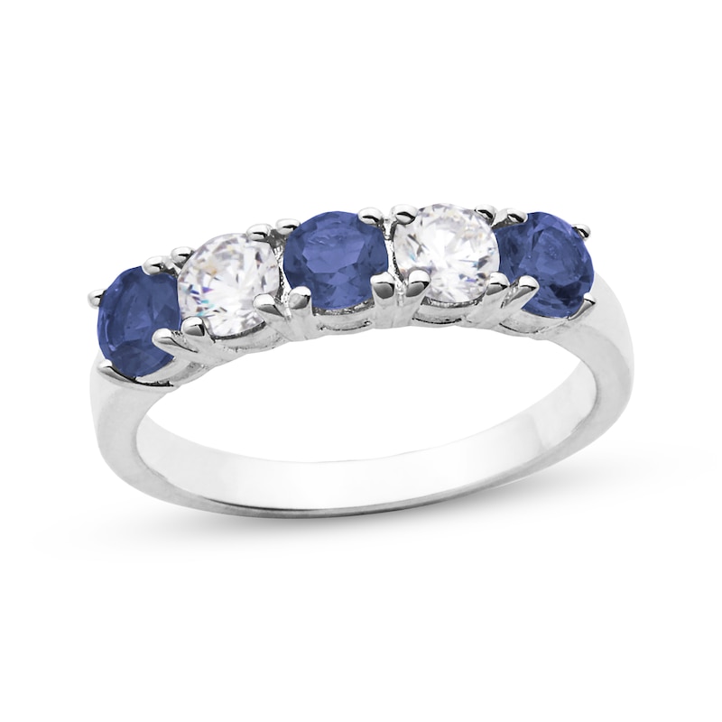 Main Image 2 of Blue & White Lab-Created Sapphire Gift Set Sterling Silver