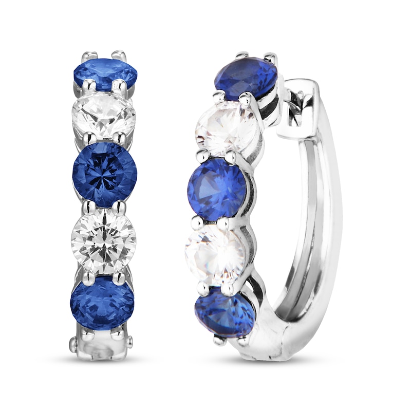 Main Image 3 of Blue & White Lab-Created Sapphire Gift Set Sterling Silver